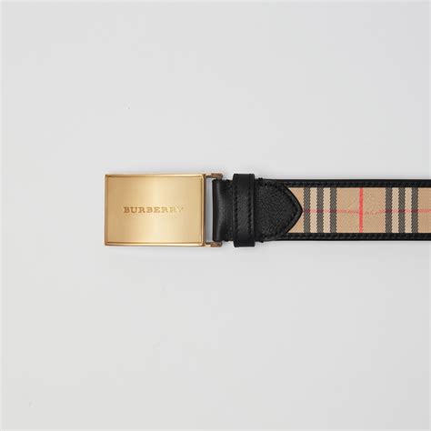 burberry plaque buckle belt|authentic burberry belt.